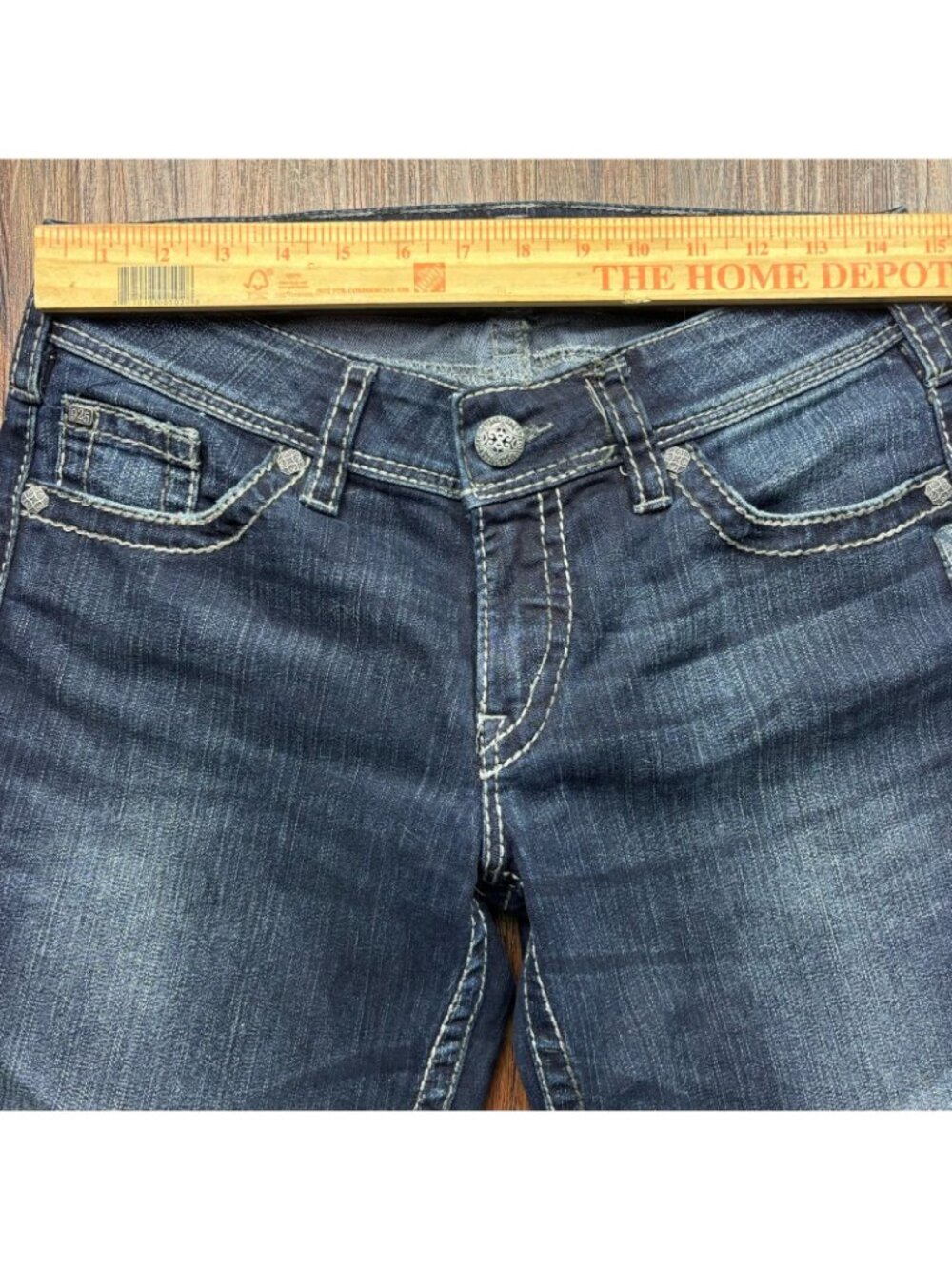 Silver Suki Surplus Bootcut Jeans Distressed Dark Wash Women’s Size W29 L32 - Picture 7 of 12